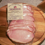 Packaged strips of Canadian bacon